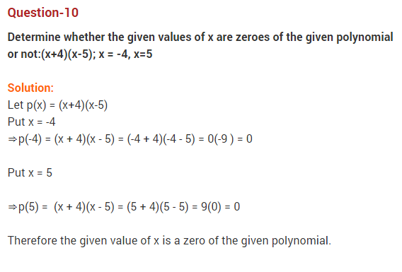 Polynomials Class 10 Extra Questions Maths Chapter 2 Q10