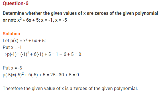 Polynomials Class 10 Extra Questions Maths Chapter 2 Q6