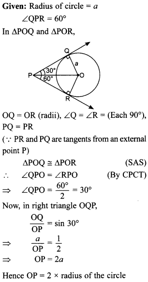 MCQ Questions for Class 10 Maths Circles with Answers 29