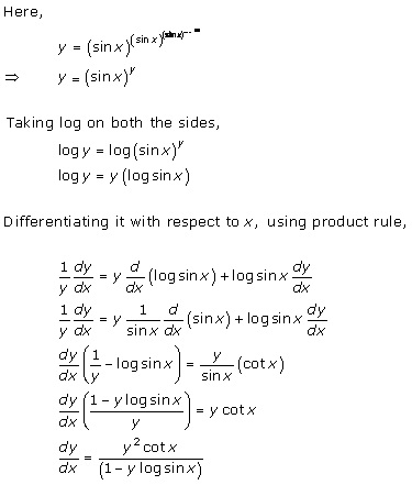 RD Sharma Class 12 Solutions Chapter 11 Differentiation Ex 11.6 Q5