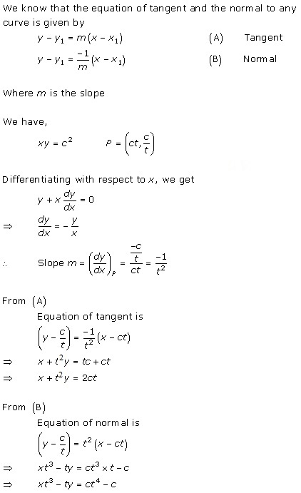 Free Online RD Sharma Class 12 Solutions Chapter 16 Tangents and Normals Ex 16.2 Q3-xii