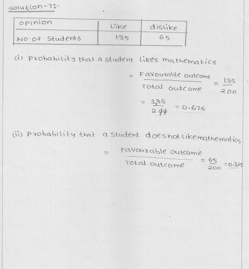 RD Sharma Class 9 Solutions Chapter 25 Probability 5