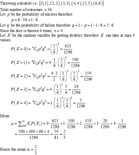 RD Sharma Class 12 Solutions Chapter 33 Binomial Distribution Ex 33.2 Q 20