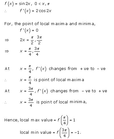 RD Sharma Class 12 Solutions Chapter 18 Maxima and Minima 18.2 Q7