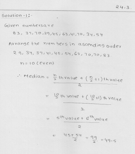 RD Sharma Class 9 Solutions Measures of central tendency Ex 24.2 14
