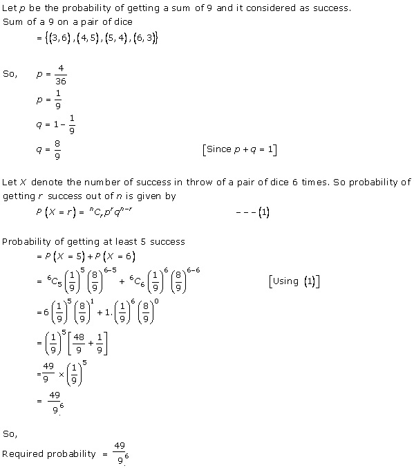 RD Sharma Class 12 Solutions Chapter 33 Binomial Distribution Ex 33.1 Q 4