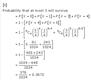 RD Sharma Class 12 Solutions Chapter 33 Binomial Distribution Ex 33.1 Q 34-i