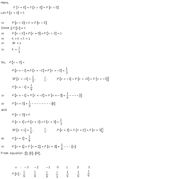 RD Sharma Class 12 Solutions Chapter 32 Mean And Variance of a Random Variable Ex 32.1 Q 6