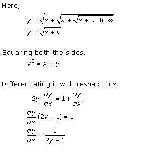 RD Sharma Class 12 Solutions Chapter 11 Differentiation Ex 11.6 Q1