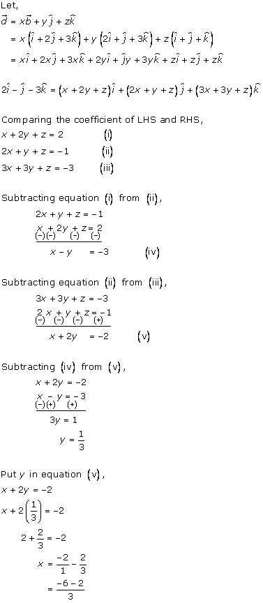 RD Sharma Class 12 Solutions Chapter 23 Algebra of Vectors Ex 23.7 Q11-i.