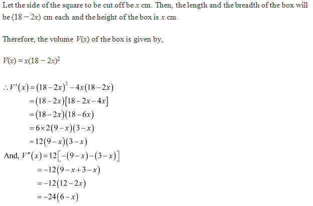 RD Sharma Class 12 Solutions Chapter 18 Maxima and Minima 18.5 Q10