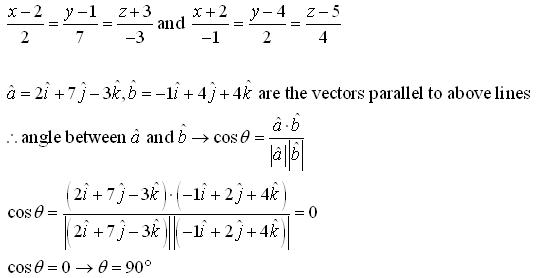 RD Sharma Class 12 Solutions Chapter 28 Straight Line in Space Ex 28.2 Q2-vi