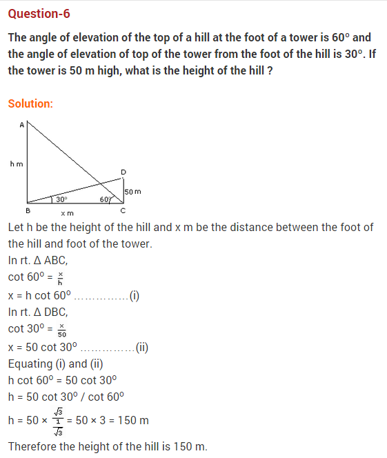 Some-Applications-of-Trigonometry-CBSE-Class-10-Maths-Extra-Questions-6