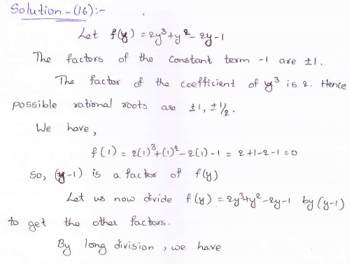 RD-Sharma-class 9-maths-Solutions-chapter 6-Factorization of Polynomials -Exercise 6.5-Question-16