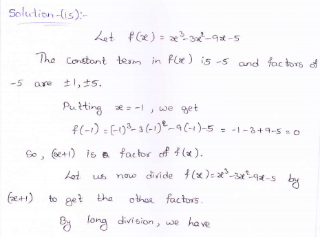 RD-Sharma-class 9-maths-Solutions-chapter 6-Factorization of Polynomials -Exercise 6.5-Question-15