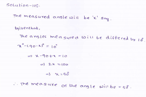 RD-Sharma-class 9-maths-Solutions-chapter 8 - Lines and Angles -Exercise 8.1 -Question-10