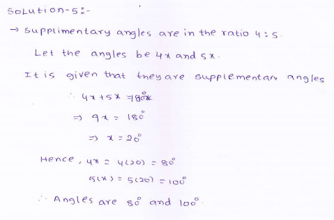 RD-Sharma-class 9-maths-Solutions-chapter 8 - Lines and Angles -Exercise 8.1 -Question-5