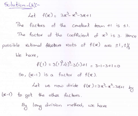 RD-Sharma-class 9-maths-Solutions-chapter 6-Factorization of Polynomials -Exercise 6.5-Question-8