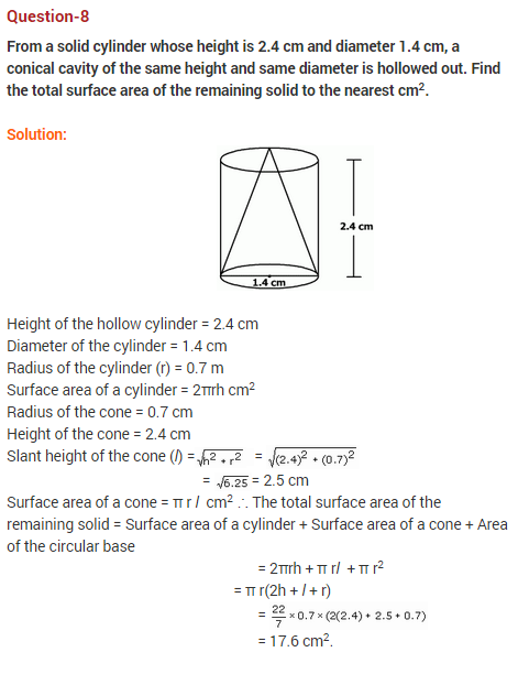 NCERT-Solutions-For-Class-10-Maths-Surface-Areas-And-Volumes-Ex-13.1-Q-8