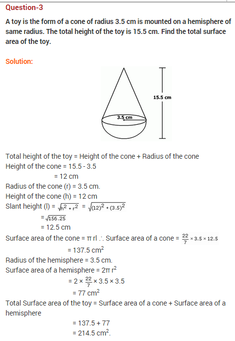 NCERT-Solutions-For-Class-10-Maths-Surface-Areas-And-Volumes-Ex-13.1-Q-3