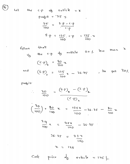 RD-Sharma-Class-8-Solutions-Chapter-13-Profit-Loss-Discount-And-VAT-Ex-13.1-Q-11