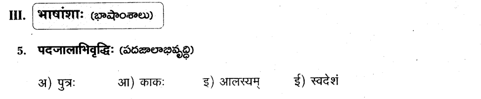 AP SSC 10th class Sanskrit Model paper 2015-16 Set 3-AIII 5