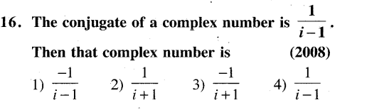 JEE Main Previous Year Papers Questions With Solutions Maths Complex Numbers-16