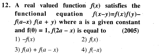 JEE Main Previous Year Papers Questions With Solutions Maths Relations, Functions and Reasoning-12