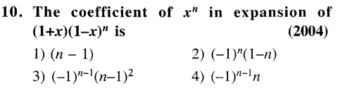 JEE Main Previous Year Papers Questions With Solutions Maths Binomial Theorem and Mathematical Induction-10