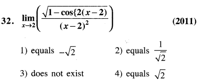 JEE Main Previous Year Papers Questions With Solutions Maths Limits,Continuity,Differentiability and Differentiation-32
