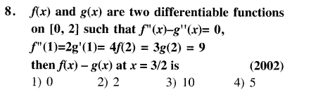 JEE Main Previous Year Papers Questions With Solutions Maths Limits,Continuity,Differentiability and Differentiation-8