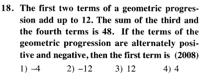 JEE Main Previous Year Papers Questions With Solutions Maths Sequences and Series-18