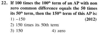 JEE Main Previous Year Papers Questions With Solutions Maths Sequences and Series-22
