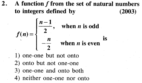 JEE Main Previous Year Papers Questions With Solutions Maths Relations, Functions and Reasoning-2