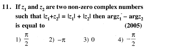 JEE Main Previous Year Papers Questions With Solutions Maths Complex Numbers-11