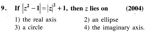 JEE Main Previous Year Papers Questions With Solutions Maths Complex Numbers-9