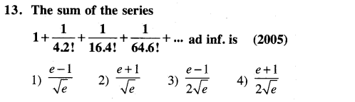 JEE Main Previous Year Papers Questions With Solutions Maths Sequences and Series-13
