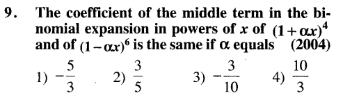 JEE Main Previous Year Papers Questions With Solutions Maths Binomial Theorem and Mathematical Induction-9