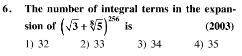 JEE Main Previous Year Papers Questions With Solutions Maths Binomial Theorem and Mathematical Induction-6