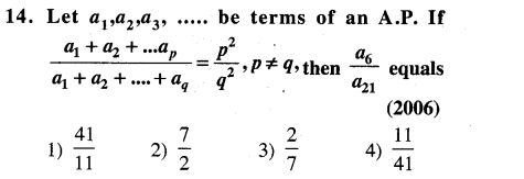 JEE Main Previous Year Papers Questions With Solutions Maths Sequences and Series-14
