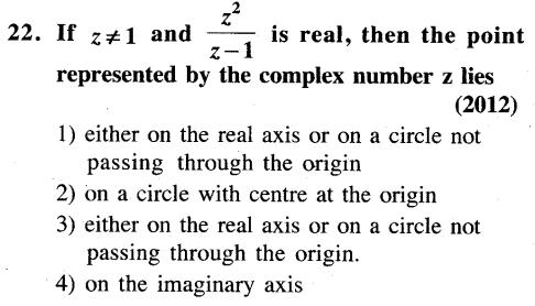 JEE Main Previous Year Papers Questions With Solutions Maths Complex Numbers-22