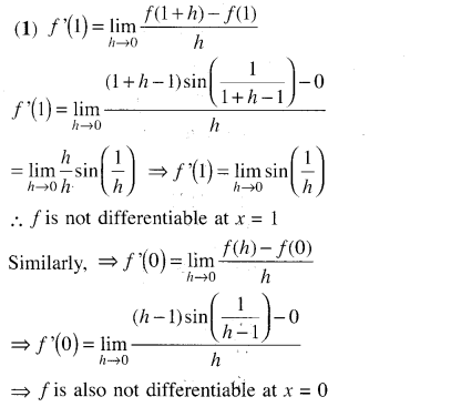 JEE Main Previous Year Papers Questions With Solutions Maths Limits,Continuity,Differentiability and Differentiation-61