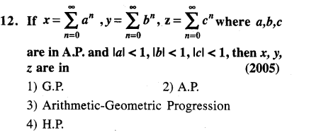 JEE Main Previous Year Papers Questions With Solutions Maths Sequences and Series-12