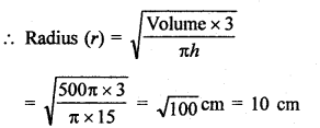 Surface Areas and Volume of A Right Circular Cone Class 9 RD Sharma Solutions