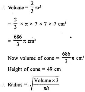 Surface Areas and Volume of a Sphere With Solutions PDF RD Sharma Class 9 Solutions