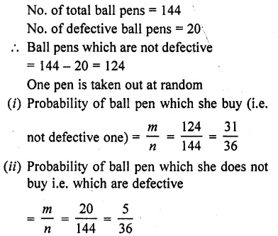 RD Sharma 10 Solutions Chapter 13 Probability 