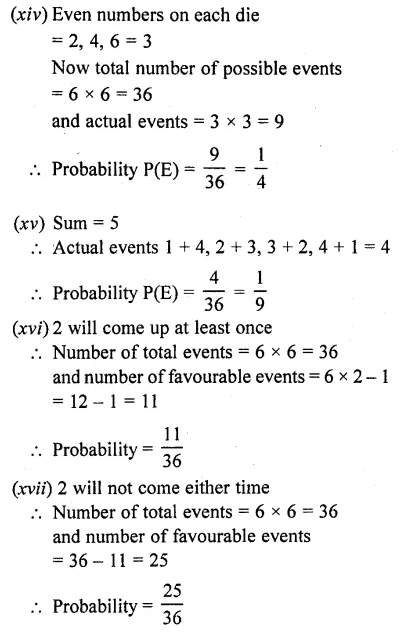 RD Sharma Class 10 Solution Chapter 13 Probability 