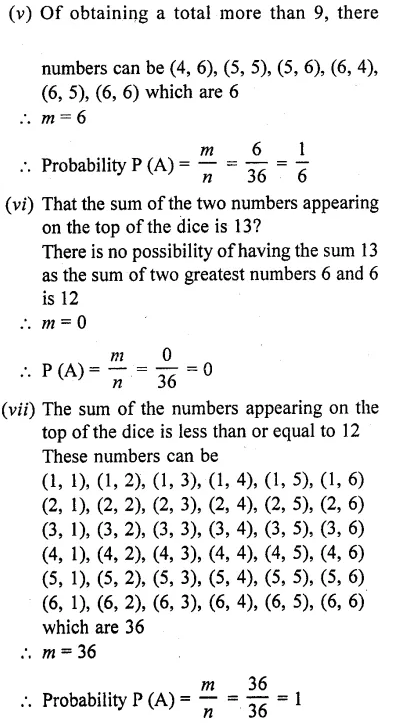 RD Sharma 10 Class Solutions Chapter 13 Probability 