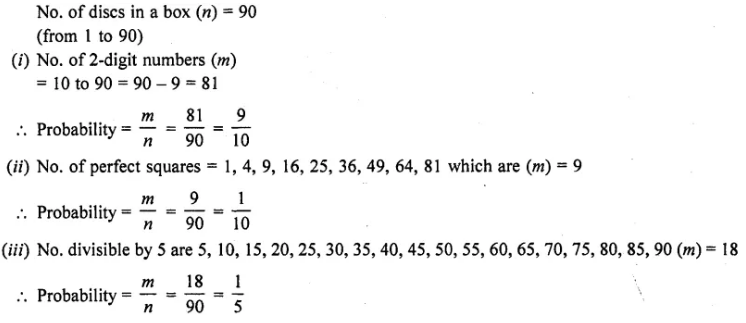 RD Sharma 10 Chapter 13 Probability 