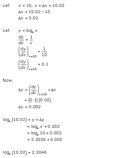 RD Sharma Class 12 Solutions Chapter 14 Differentials Errors and Approximation Ex14.1 Q9-ix